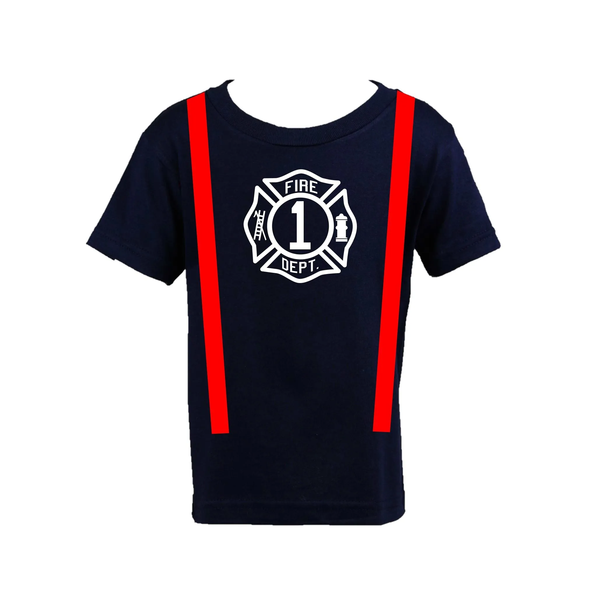 BIRTHDAY Firefighter Personalized BLACK 3PC Toddler Outfit