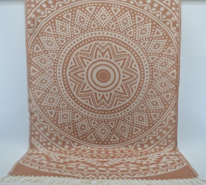 Brown Mandala 100% Cotton Towel