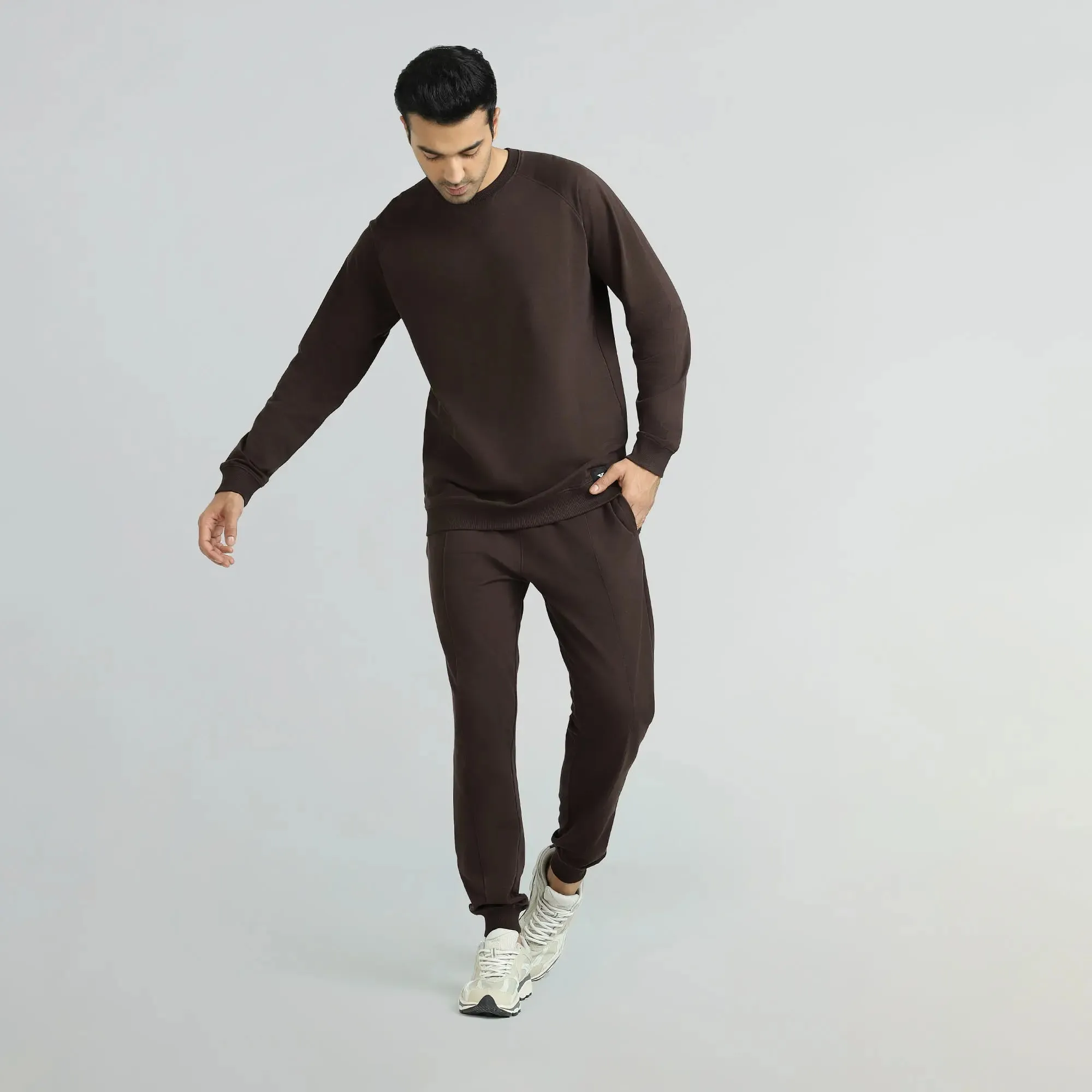 Cruze French Terry Cotton Sweatshirts Malt Brown