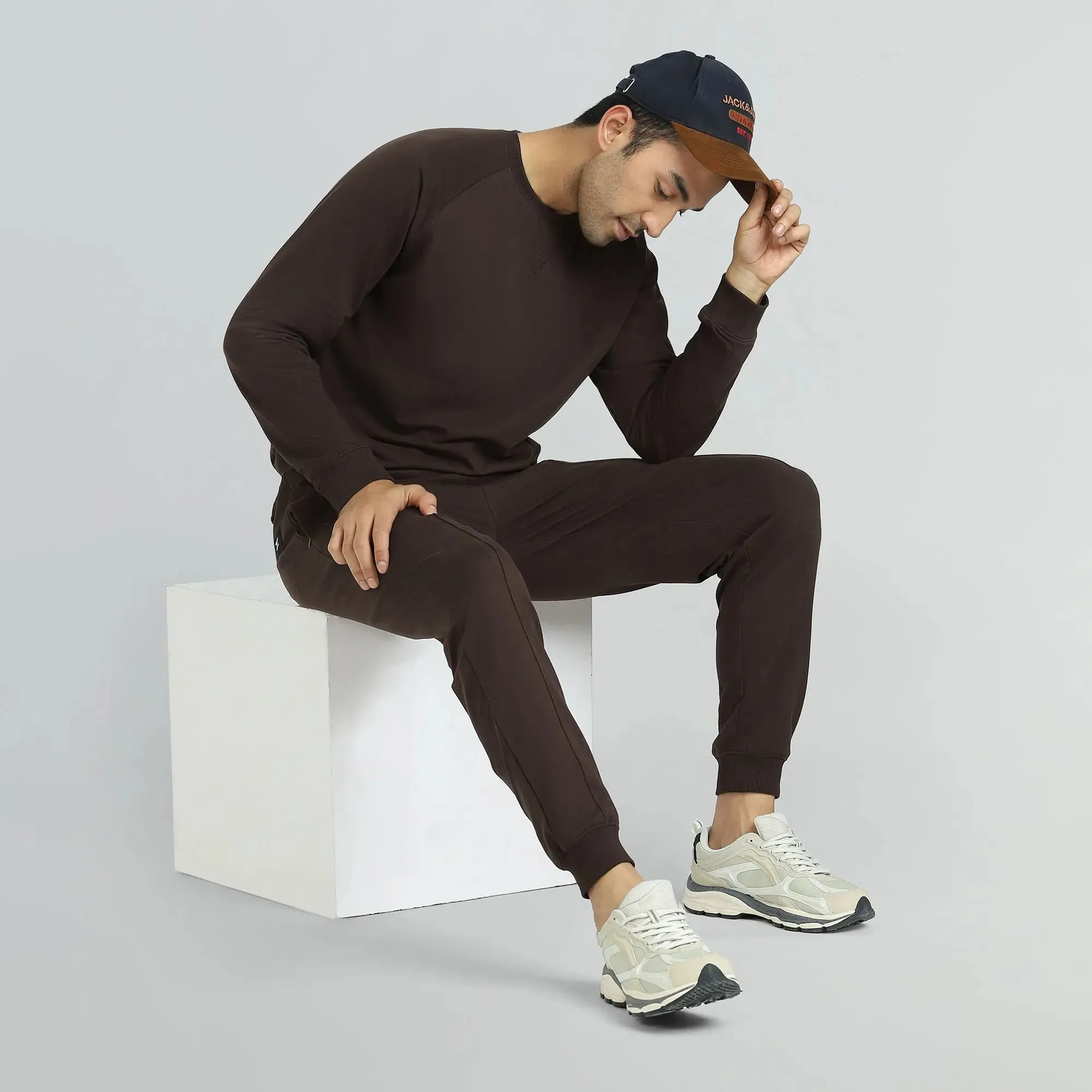 Cruze French Terry Cotton Sweatshirts Malt Brown