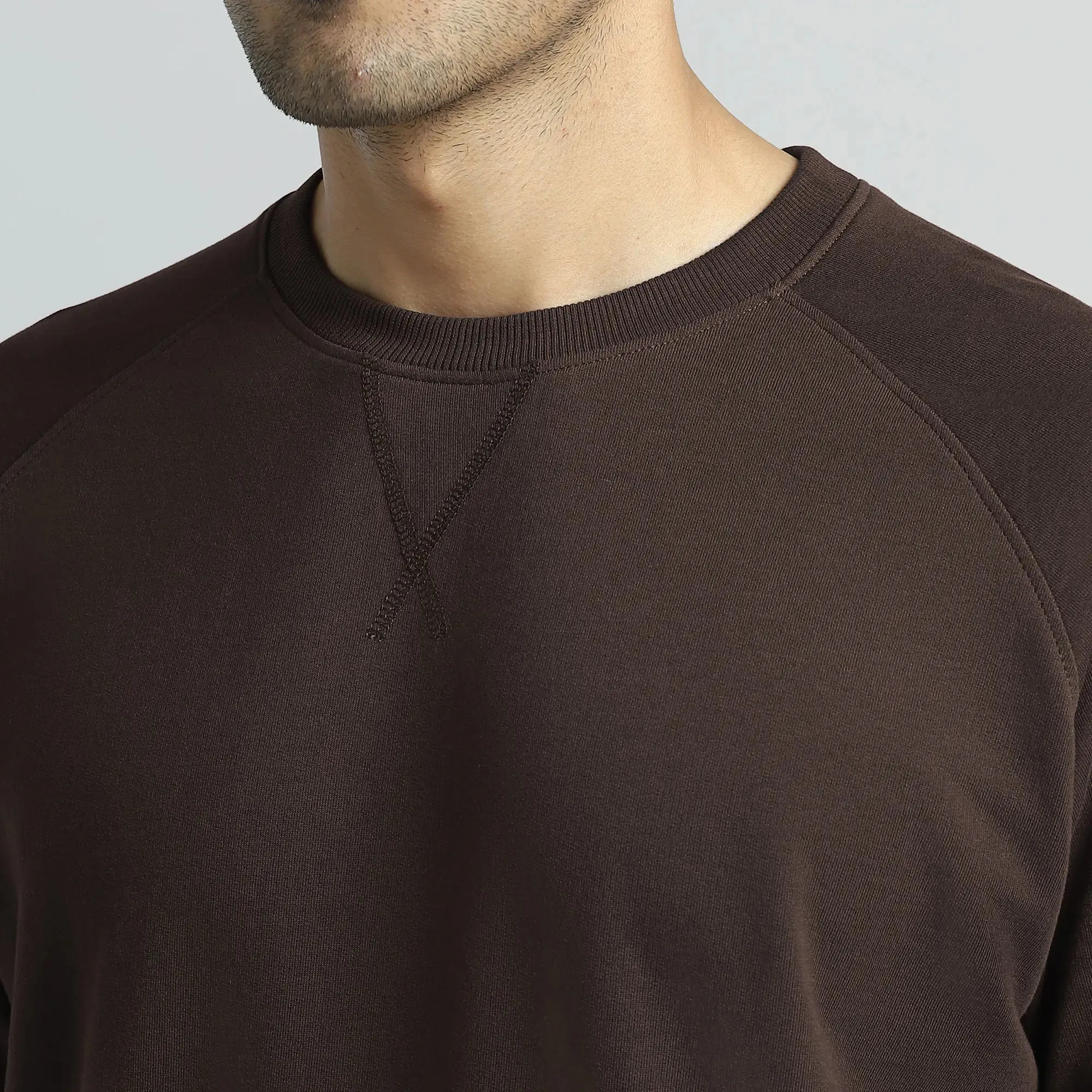 Cruze French Terry Cotton Sweatshirts Malt Brown