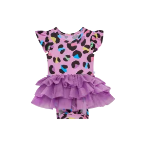 Electric Leopard Tulle Skirt Bodysuit