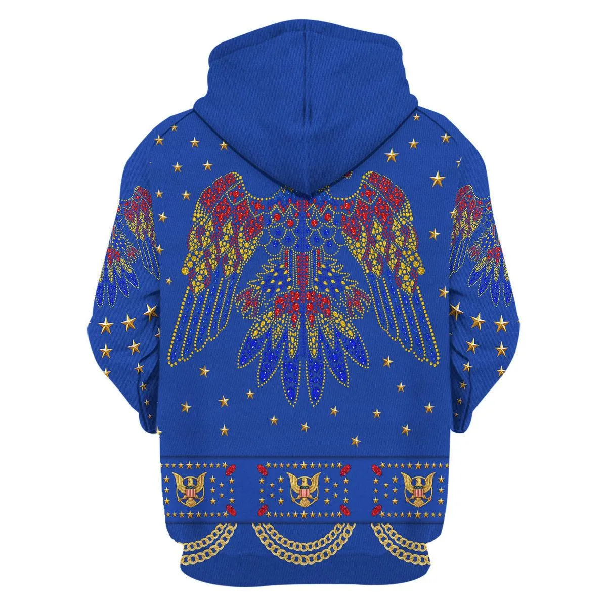 Gearhomie Elvis EAGLE Blue Costume Hoodie Sweatshirt T-Shirt Sweatpants