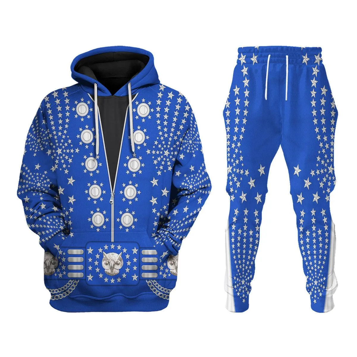 Gearhomie Elvis Owl Costume Hoodie Sweatshirt T-Shirt Sweatpants