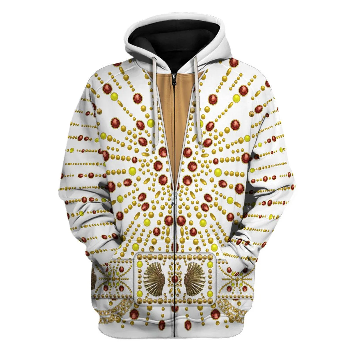Gearhomie Elvis Sunburst Costume Hoodie Sweatshirt T-Shirt Sweatpants