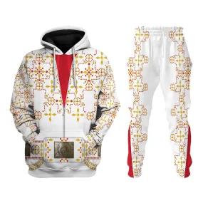 Gearhomie Elvis White Conquistador Costume Hoodie Sweatshirt T-Shirt Sweatpants