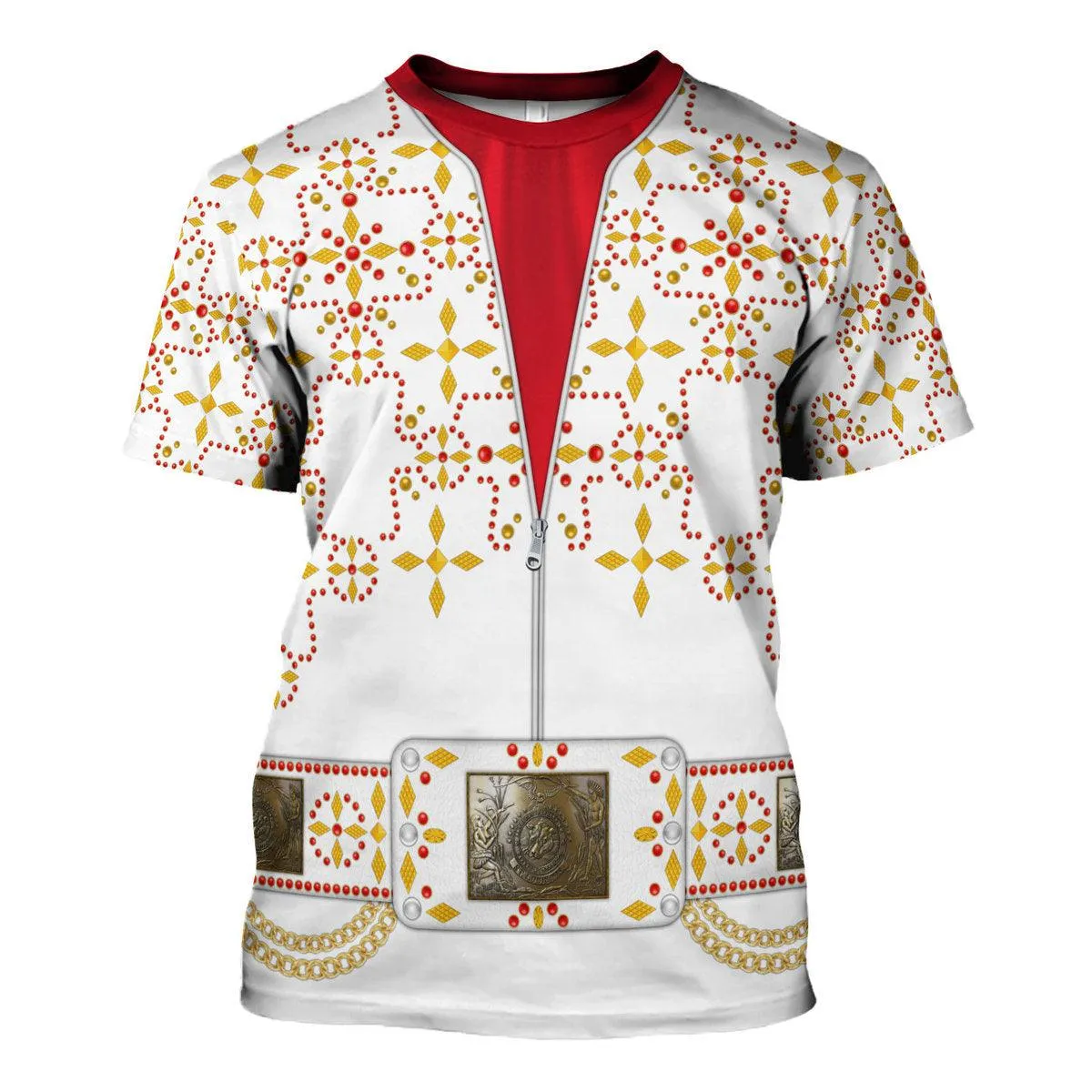 Gearhomie Elvis White Conquistador Costume Hoodie Sweatshirt T-Shirt Sweatpants