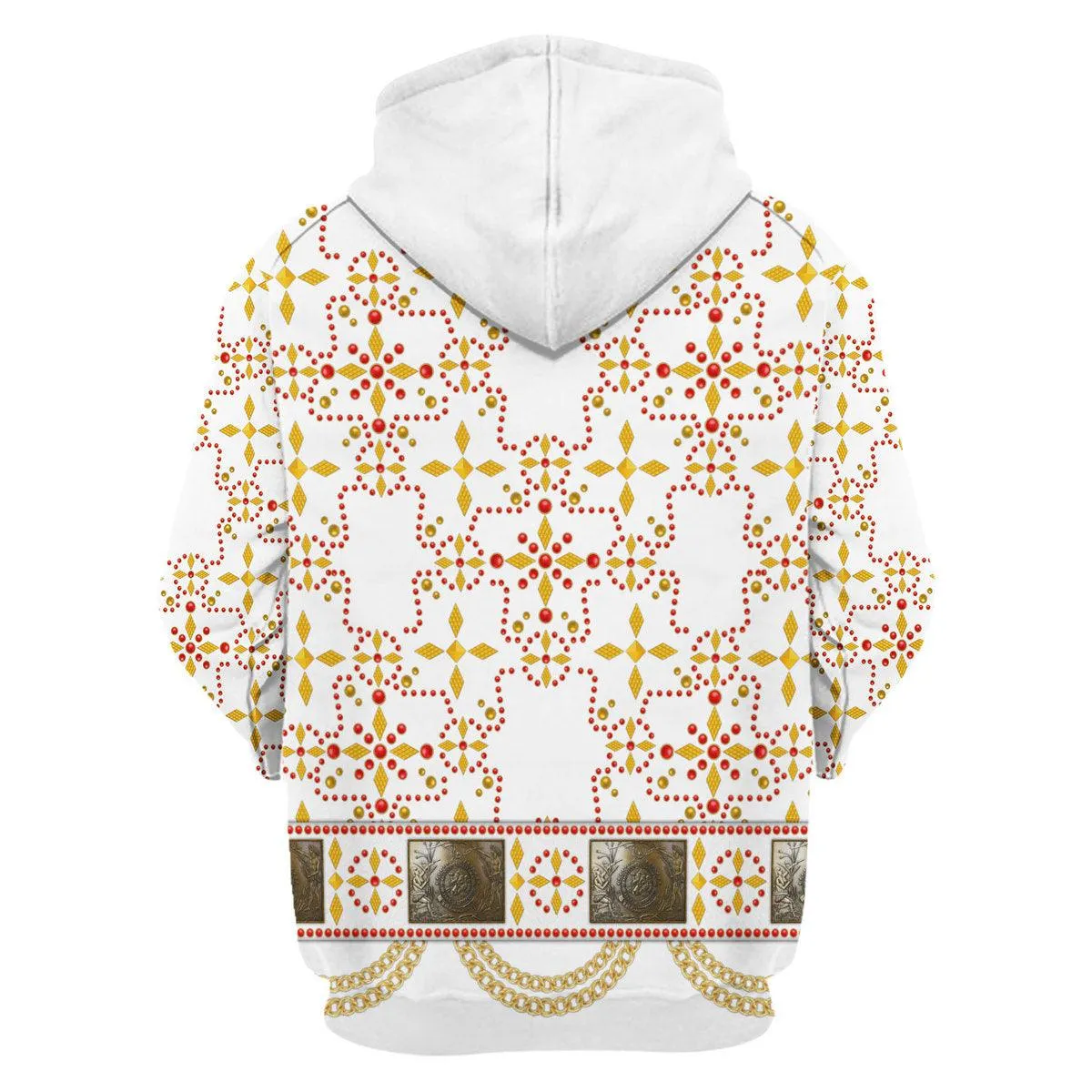 Gearhomie Elvis White Conquistador Costume Hoodie Sweatshirt T-Shirt Sweatpants