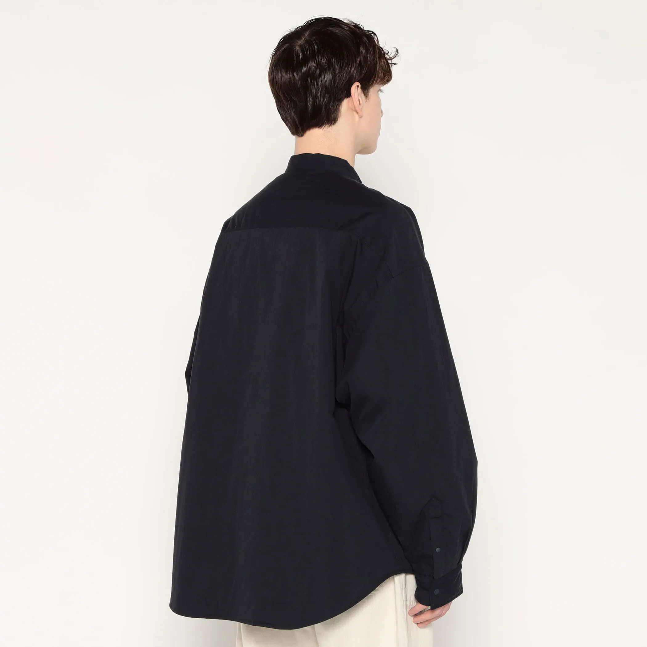 MEN'S INSULATION STAND COLLAR SHIRT JACKET SOLID