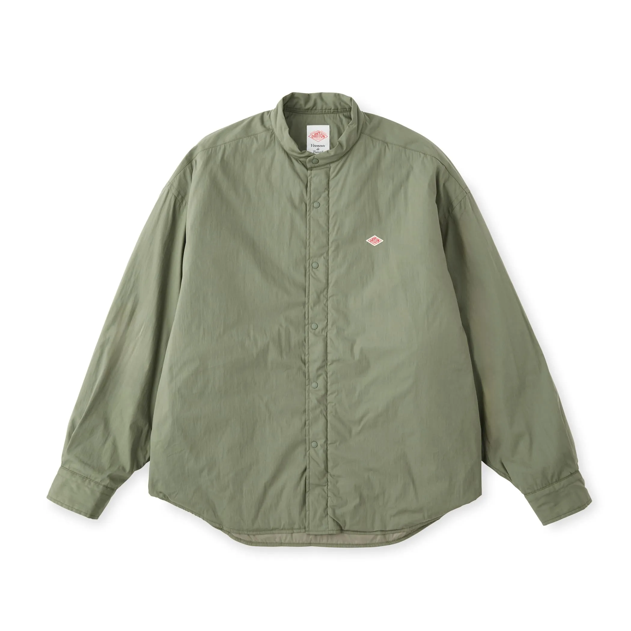 MEN'S INSULATION STAND COLLAR SHIRT JACKET SOLID