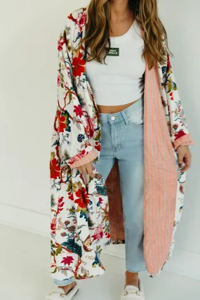 Sissy Collins Velvet Duster - White