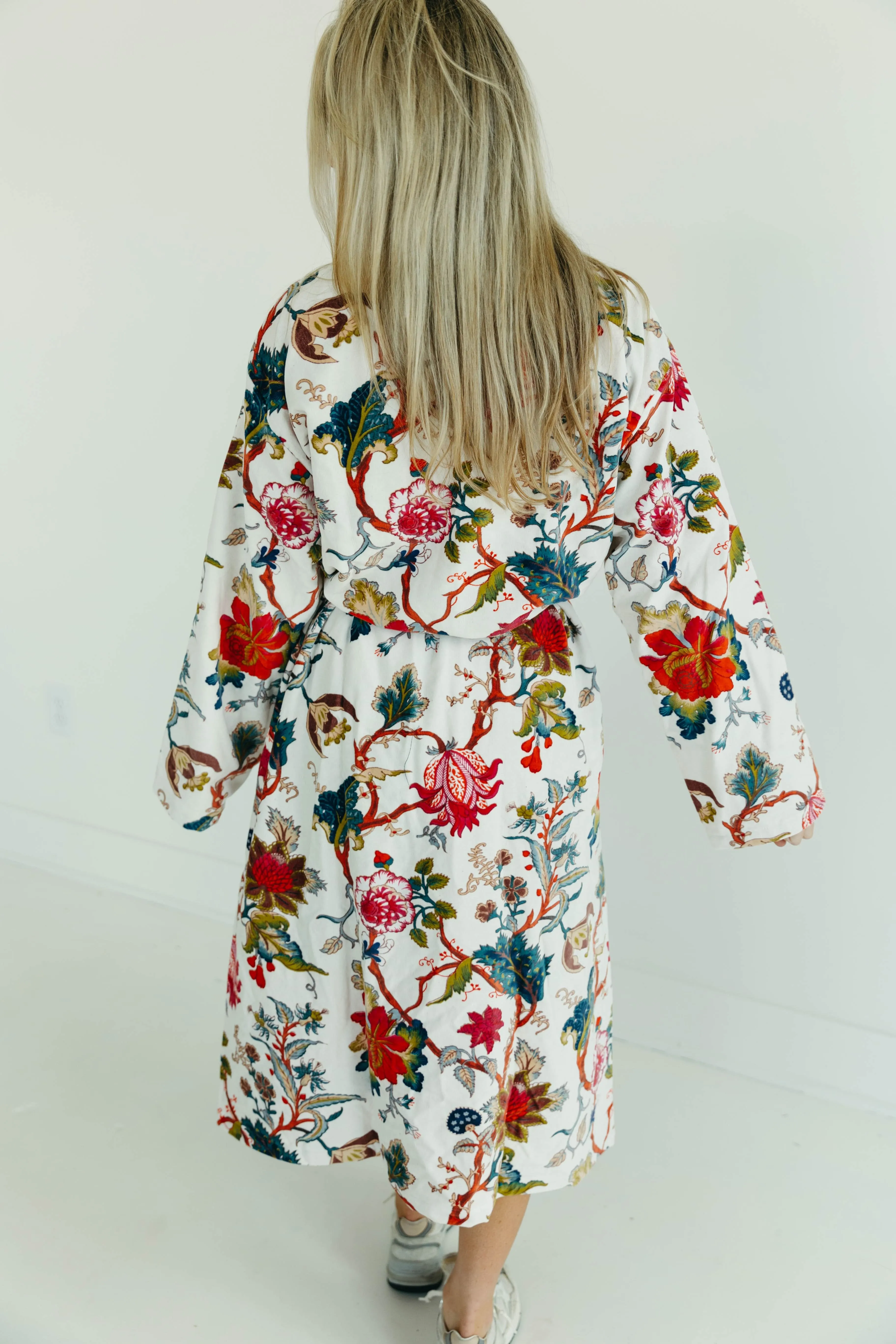 Sissy Collins Velvet Duster - White