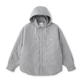 WOMEN'S INSULATION HOODED SHIRT JACKET PLAID