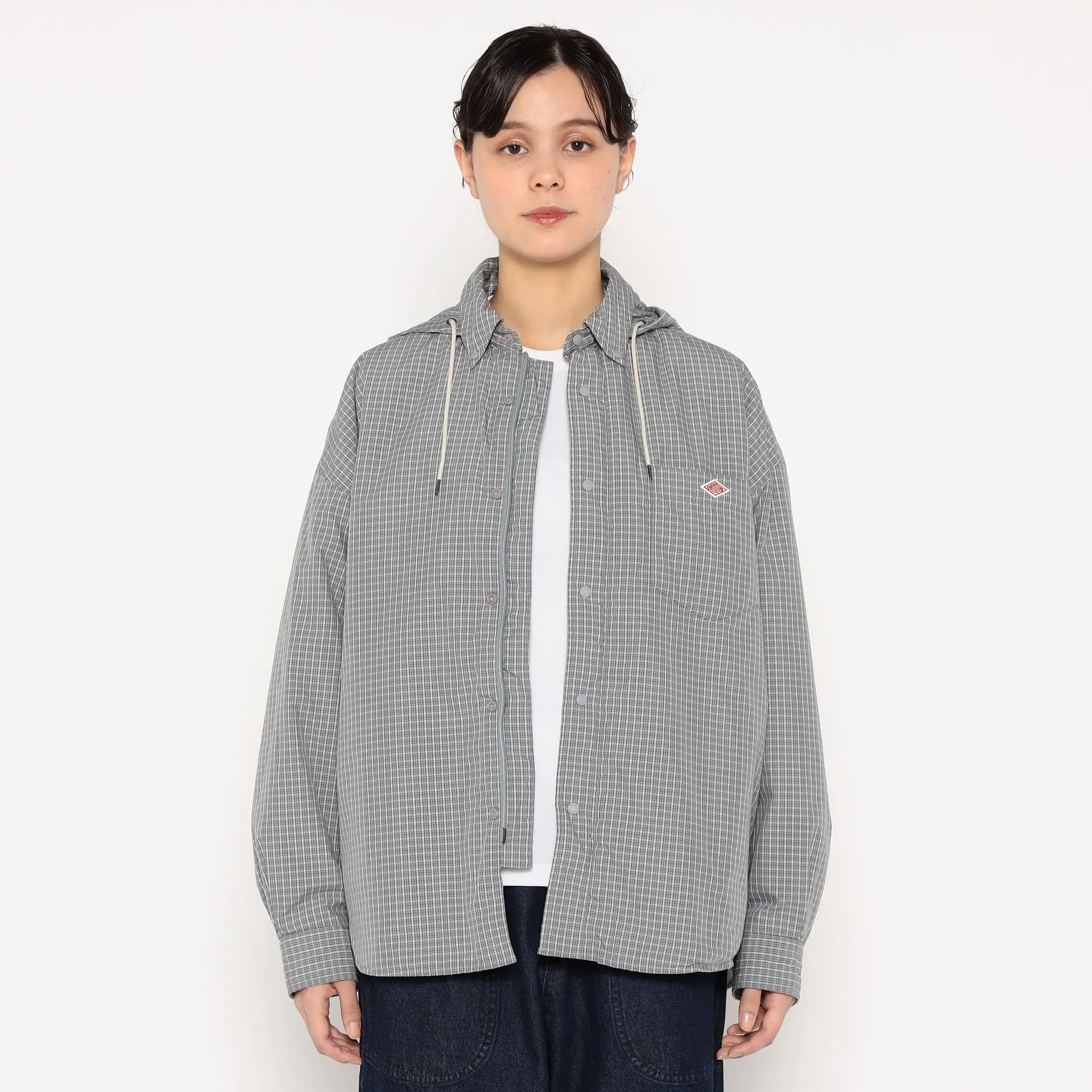 WOMEN'S INSULATION HOODED SHIRT JACKET PLAID