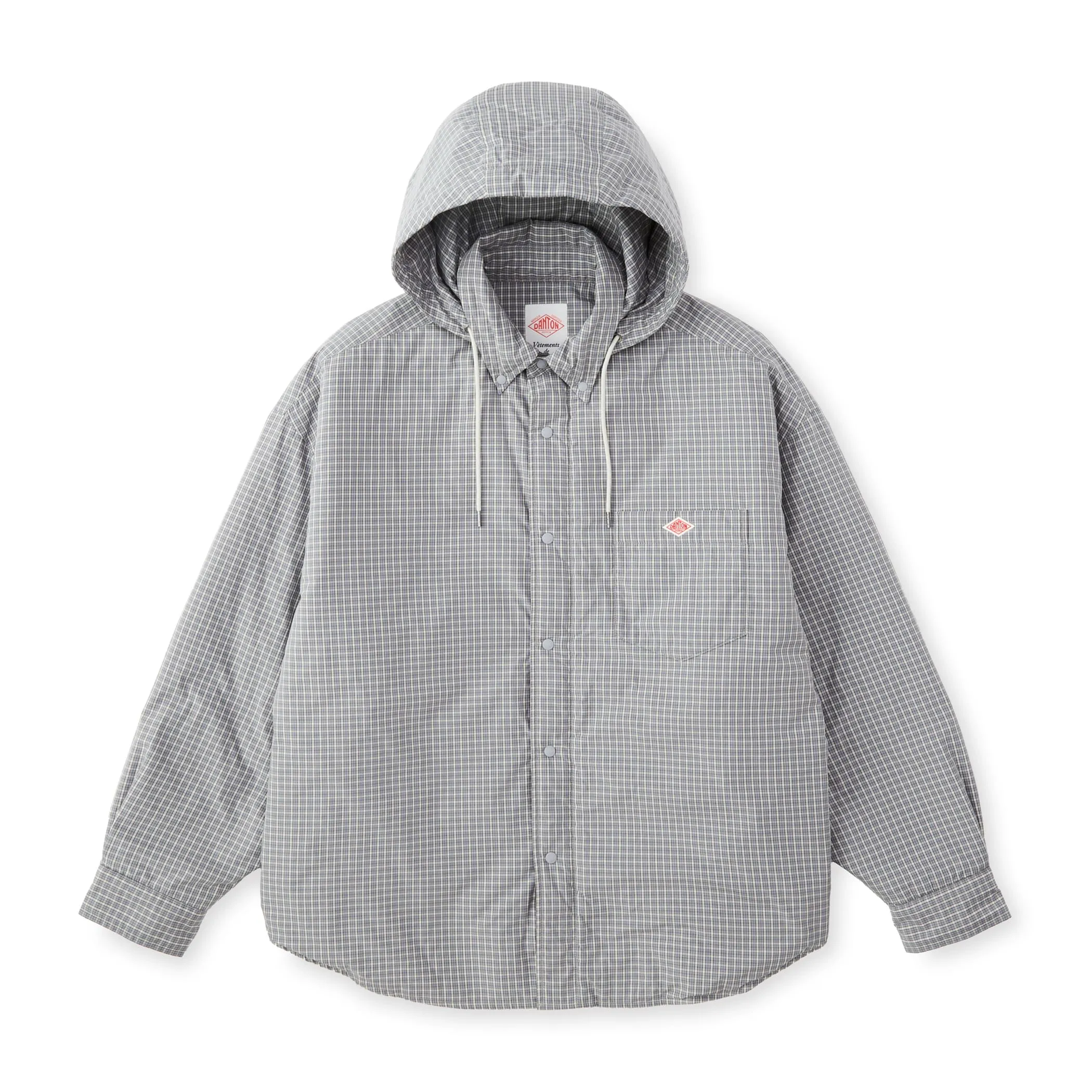 WOMEN'S INSULATION HOODED SHIRT JACKET PLAID
